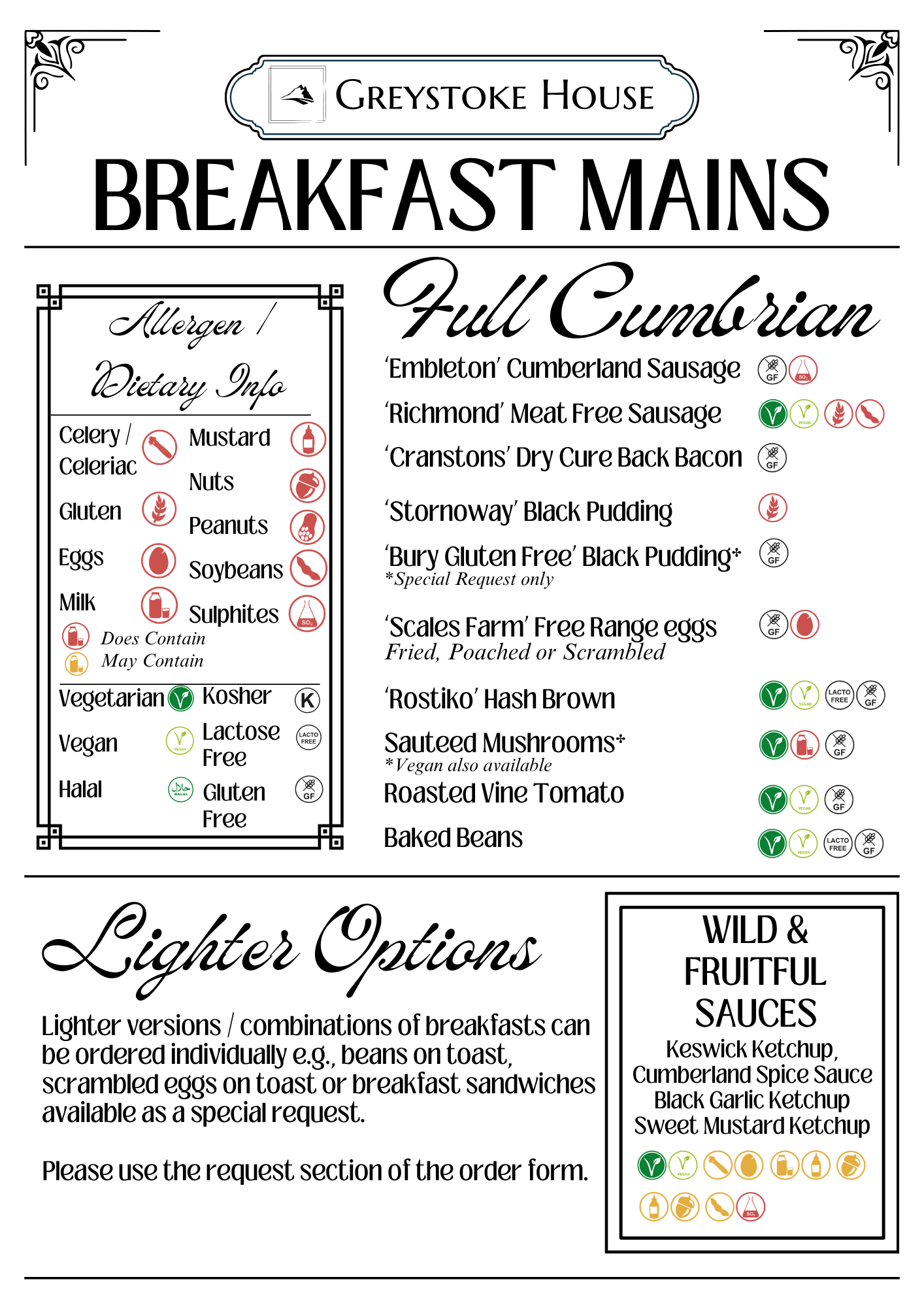 Breakfast Menu